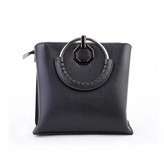 Nas Bag Kadın Çapraz Çanta Zincirli Şık Çanta Siyah Liza