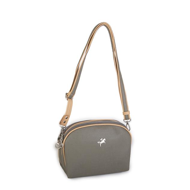 Nas Bag Kadın Çapraz Çantası Çift Gözlü Yeşil Camel Gofraj