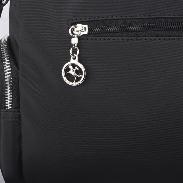 Nas Bag Kadın Çapraz Çok Gözlü Günlük Çanta Siyah  Buzzy ( 30x22 cm ebatlarındadır.)