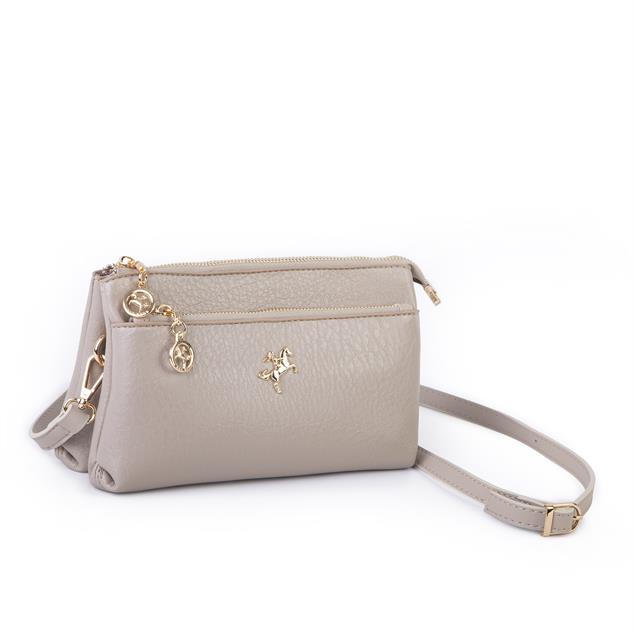Nas Bag Kadın Çapraz ve Clutch Çanta Bilek ve Çapraz Askılı (24x15 cm) Kum Victoria 