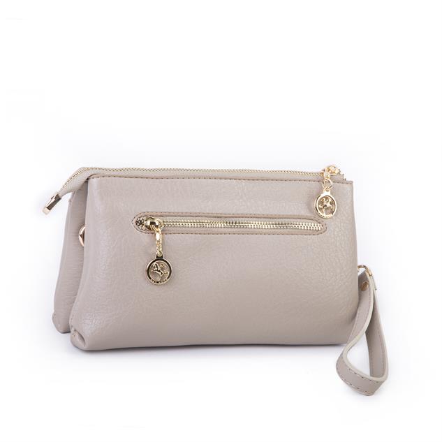 Nas Bag Kadın Çapraz ve Clutch Çanta Bilek ve Çapraz Askılı (24x15 cm) Kum Victoria 