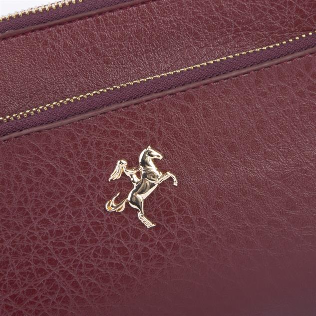 Nas Bag Kadın Çapraz ve Clutch Çanta Bilek ve Çapraz Askılı (24x15 cm) Bordo Victoria 