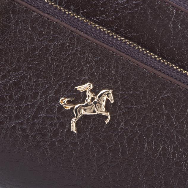 Nas Bag Kadın Çapraz ve Clutch Çanta Bilek ve Çapraz Askılı (24x15 cm) Kahve Victoria 