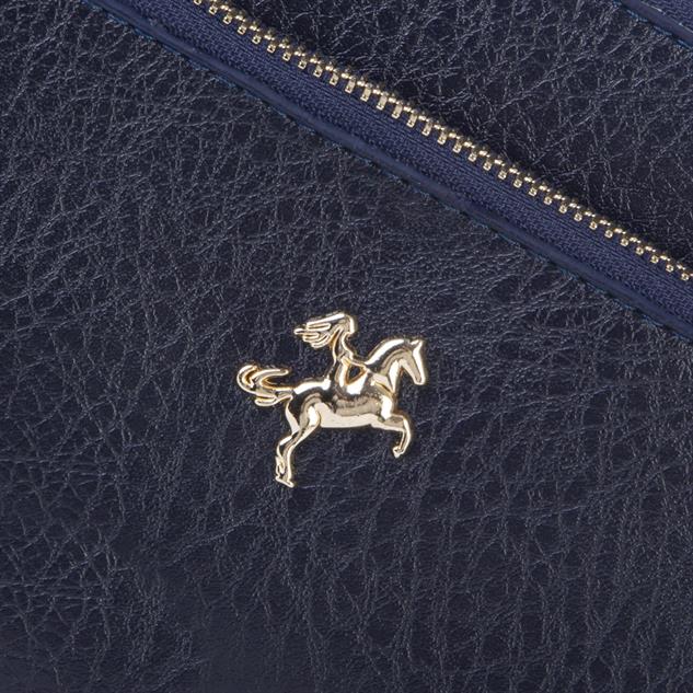 Nas Bag Kadın Çapraz ve Clutch Çanta Bilek ve Çapraz Askılı (24x15 cm) Lacivert Victoria 