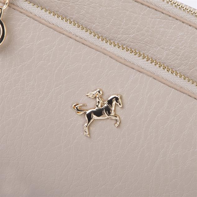 Nas Bag Kadın Çapraz ve Clutch Çanta Bilek ve Çapraz Askılı (24x15 cm) Kum Victoria 
