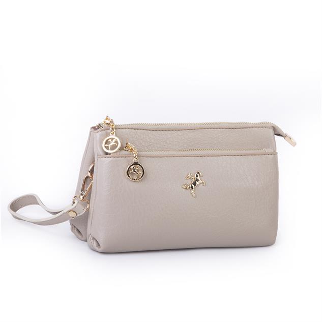 Nas Bag Kadın Çapraz ve Clutch Çanta Bilek ve Çapraz Askılı (24x15 cm) Kum Victoria 