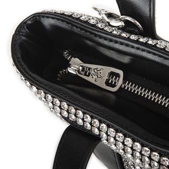 Nas Bag Kadın Çapraz ve El Çantası Black Silver Diamond Siyah Taşlı Çanta