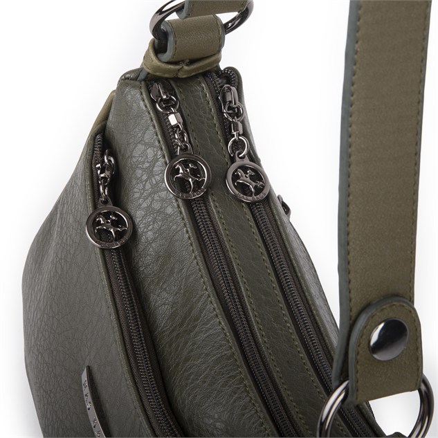 Nas Bag Kadın Çapraz ve Omuz Çanta  (27x19 cm) Haki Victoria 