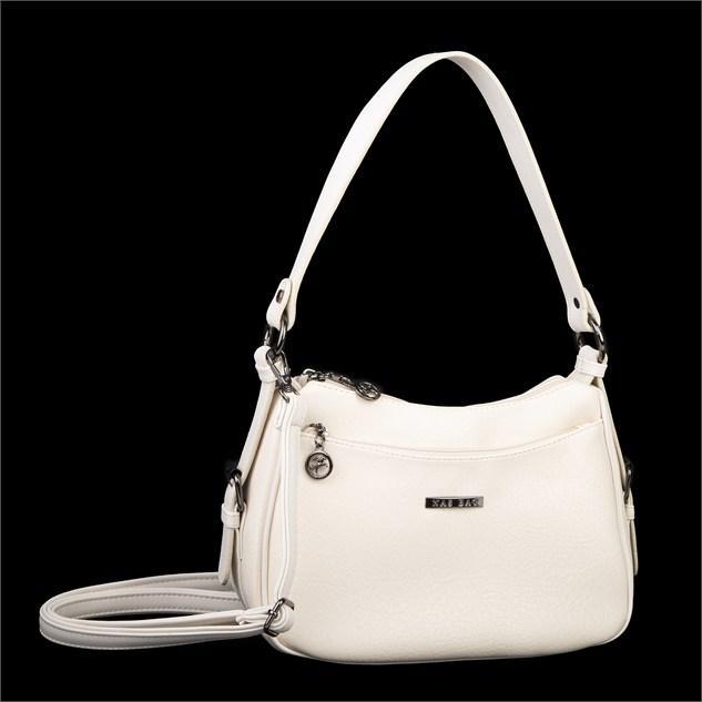 Nas Bag Kadın Çapraz ve Omuz Çanta  (27x19 cm) Krem Victoria 