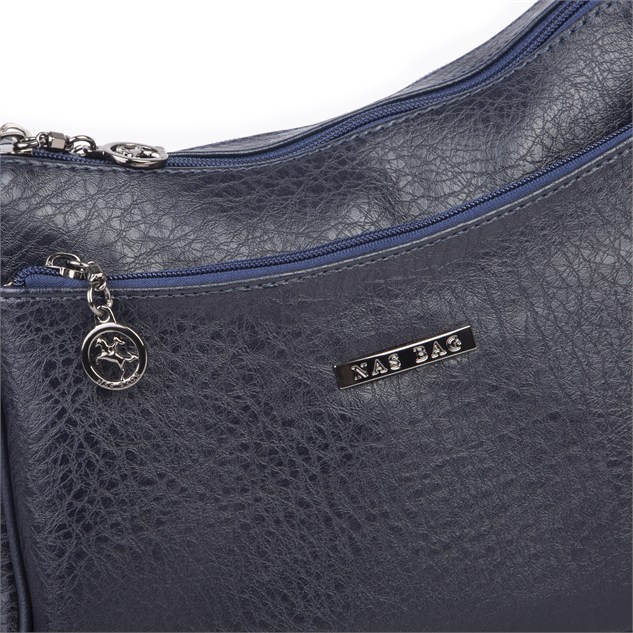 Nas Bag Kadın Çapraz ve Omuz Çanta  (27x19 cm) Lacivert Victoria 