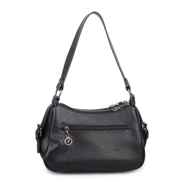 Nas Bag Kadın Çapraz ve Omuz Çanta  (27x19 cm) Siyah Victoria 