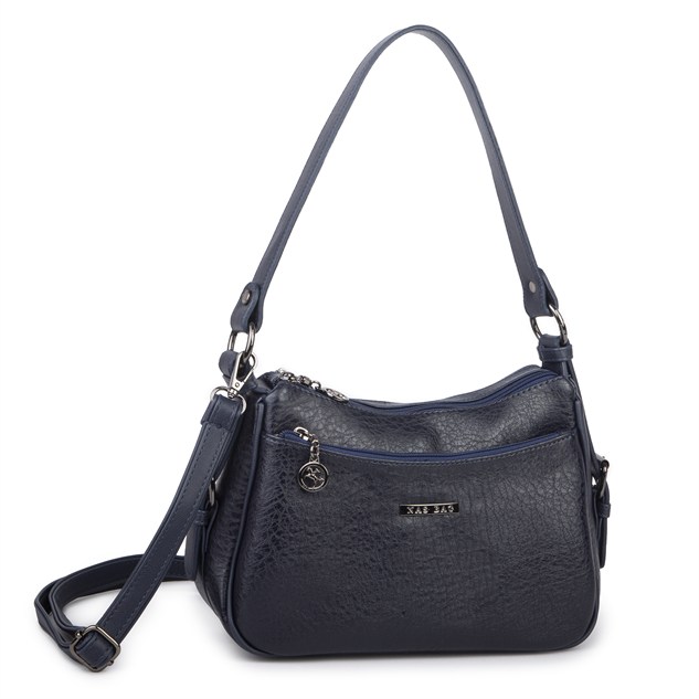 Nas Bag Kadın Çapraz ve Omuz Çanta  (27x19 cm) Lacivert Victoria 