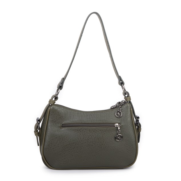 Nas Bag Kadın Çapraz ve Omuz Çanta  (27x19 cm) Haki Victoria 
