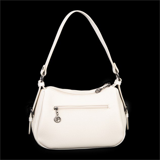 Nas Bag Kadın Çapraz ve Omuz Çanta  (27x19 cm) Krem Victoria 