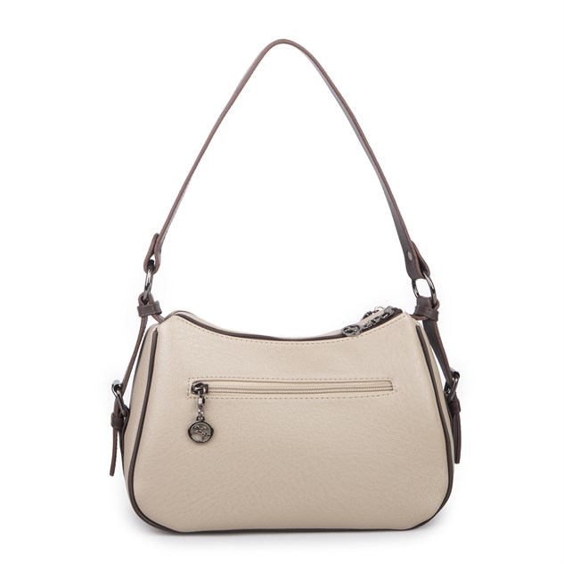 Nas Bag Kadın Çapraz ve Omuz Çanta  (27x19 cm) Kum Kahve Victoria 