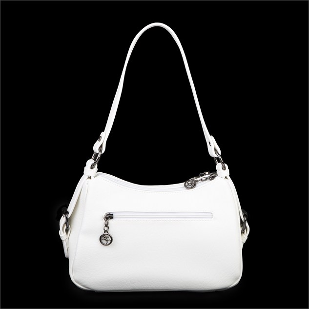 Nas Bag Kadın Çapraz ve Omuz Çanta  (27x19 cm) Beyaz Victoria 