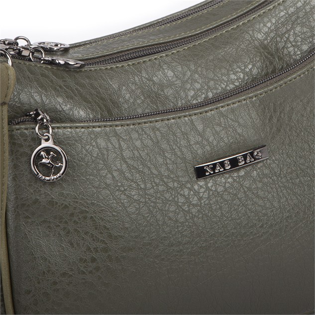 Nas Bag Kadın Çapraz ve Omuz Çanta  (27x19 cm) Haki Victoria 