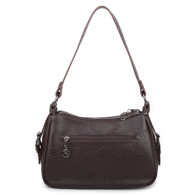 Nas Bag Kadın Çapraz ve Omuz Çanta  (27x19 cm) Kahverengi Victoria 