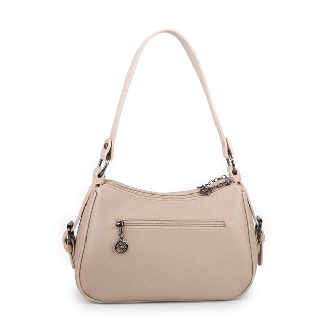 Nas Bag Kadın Çapraz ve Omuz Çanta  (27x19 cm) Kum Victoria 