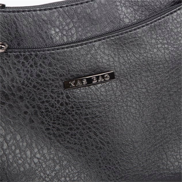 Nas Bag Kadın Çapraz ve Omuz Çanta  (27x19 cm) Siyah Victoria 