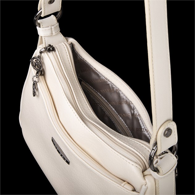 Nas Bag Kadın Çapraz ve Omuz Çanta  (27x19 cm) Krem Victoria 