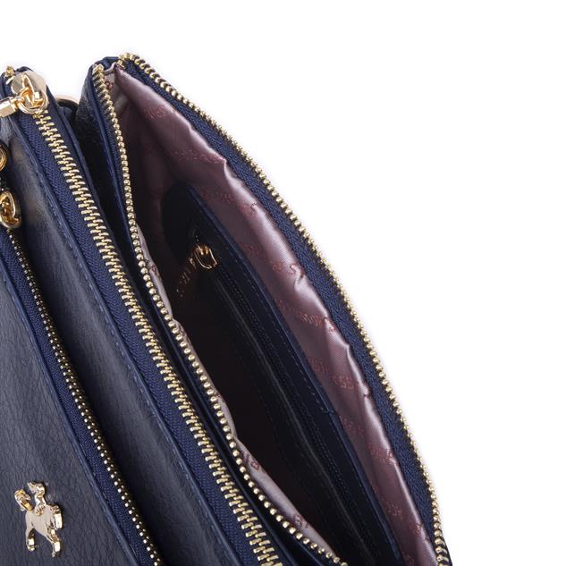 Nas Bag Kadın Çift Gözlü Omuz ve  Çapraz Çanta Lacivert Victoria