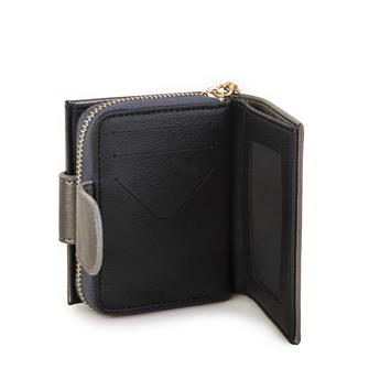 Nas Bag Kadın Çift Kapaklı Mini Cüzdan Gri Nero 
