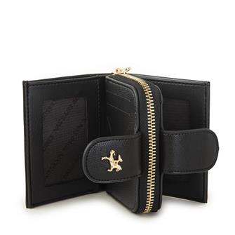 Nas Bag Kadın Çift Kapaklı Mini Cüzdan Siyah Nero 