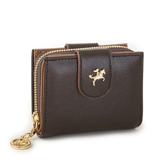 Nas Bag Kadın Çift Kapaklı Mini Cüzdan Kahve Taba Nero