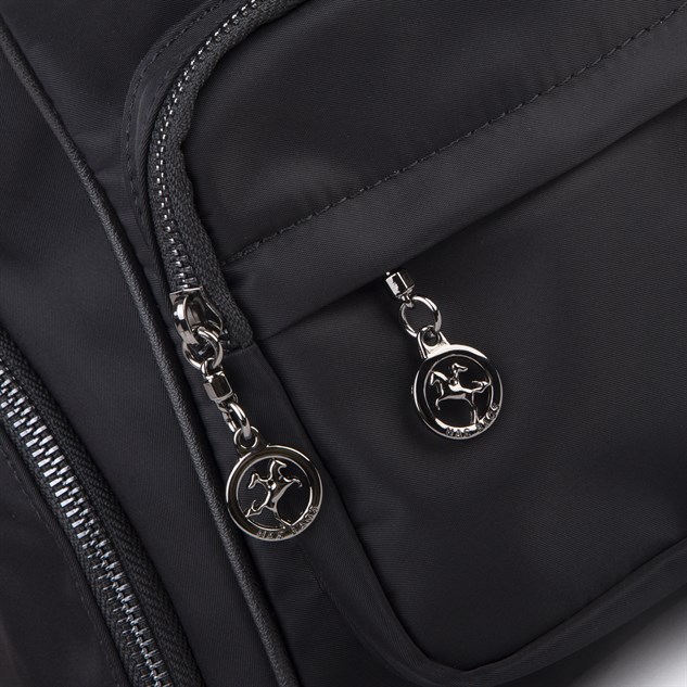 Nas Bag Kadın Çok Cepli Sırt Çantası (en :30cm x boy:34) Siyah İthal Kumaş