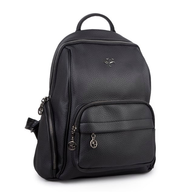 Nas Bag Kadın Çok Cepli Sırt Çantası (en :30cm x boy:34) Siyah Silan