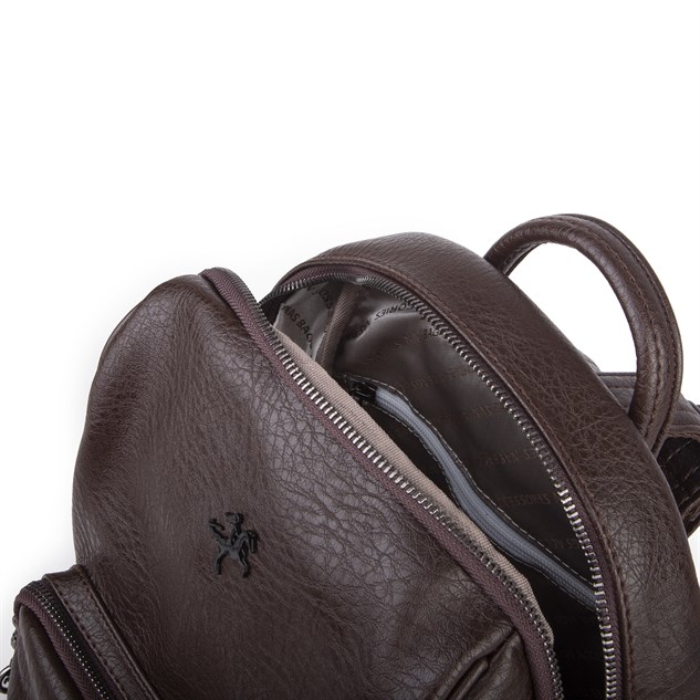 Nas Bag Kadın Çok Cepli Sırt Çantası (en :30cm x boy:34) Kahverengi Victoria