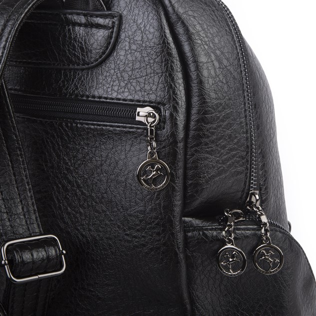 Nas Bag Kadın Çok Cepli Sırt Çantası (en :30cm x boy:34) Siyah Victoria