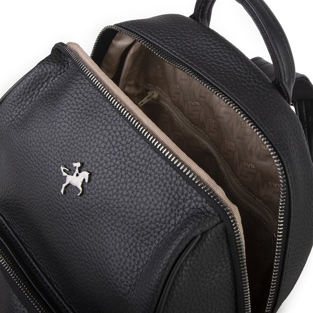 Nas Bag Kadın Çok Cepli Sırt Çantası (en :30cm x boy:34) Siyah Silan