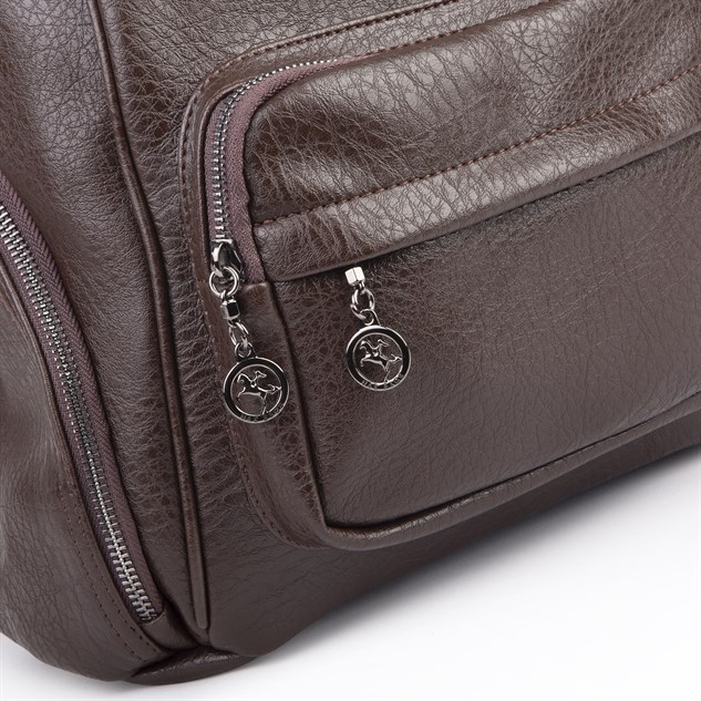 Nas Bag Kadın Çok Cepli Sırt Çantası (en :30cm x boy:34) Kahverengi Victoria