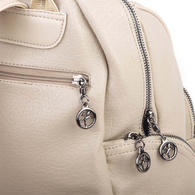 Nas Bag Kadın Çok Cepli Sırt Çantası (en :30cm x boy:34) Kum Victoria