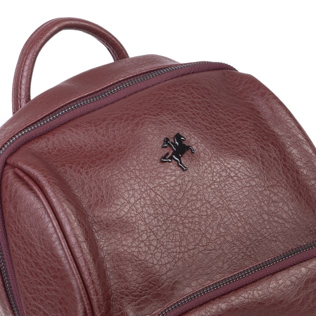 Nas Bag Kadın Çok Cepli Sırt Çantası (en :30cm x boy:34) Bordo Victoria