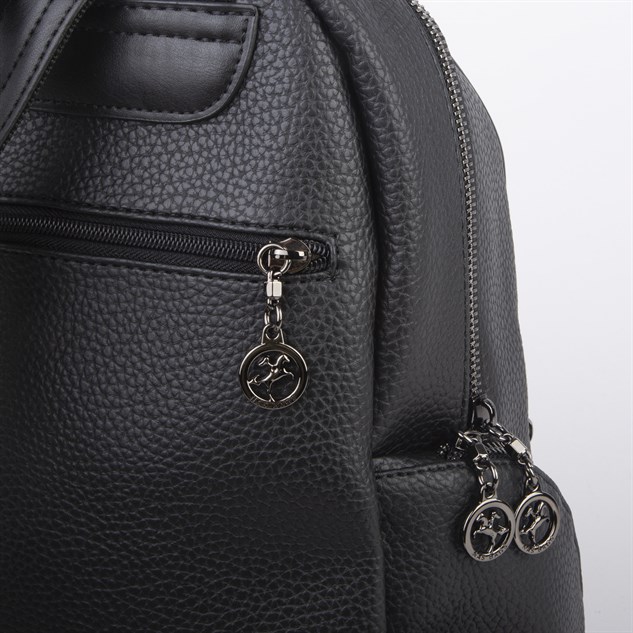 Nas Bag Kadın Çok Cepli Sırt Çantası (en :30cm x boy:34) Siyah Silan