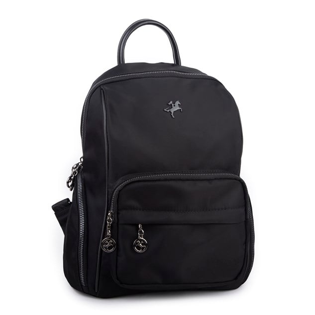 Nas Bag Kadın Çok Cepli Sırt Çantası (en :30cm x boy:34) Siyah İthal Kumaş
