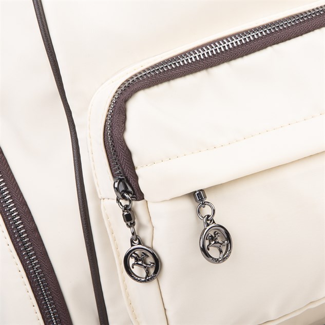 Nas Bag Kadın Çok Cepli Sırt Çantası (en :30cm x boy:34) Krem Kahve