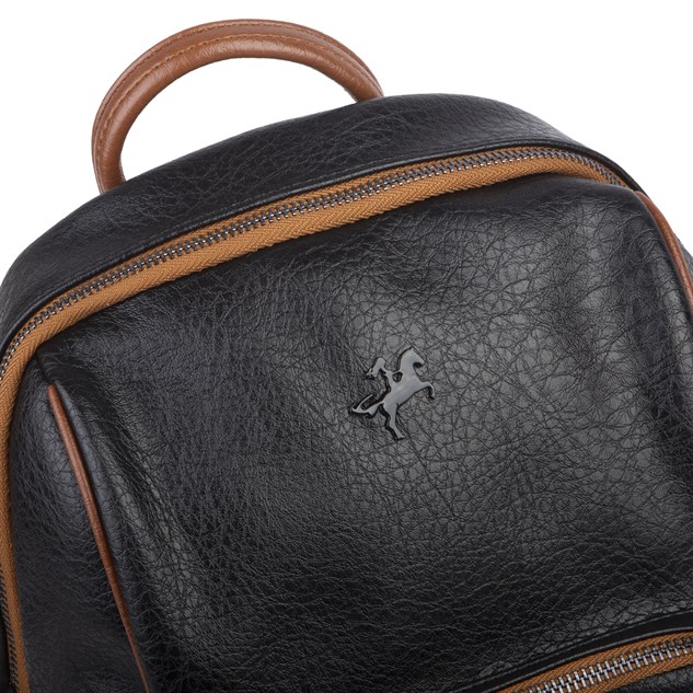 Nas Bag Kadın Çok Cepli Sırt Çantası (en :30cm x boy:34) Siyah Taba Victoria