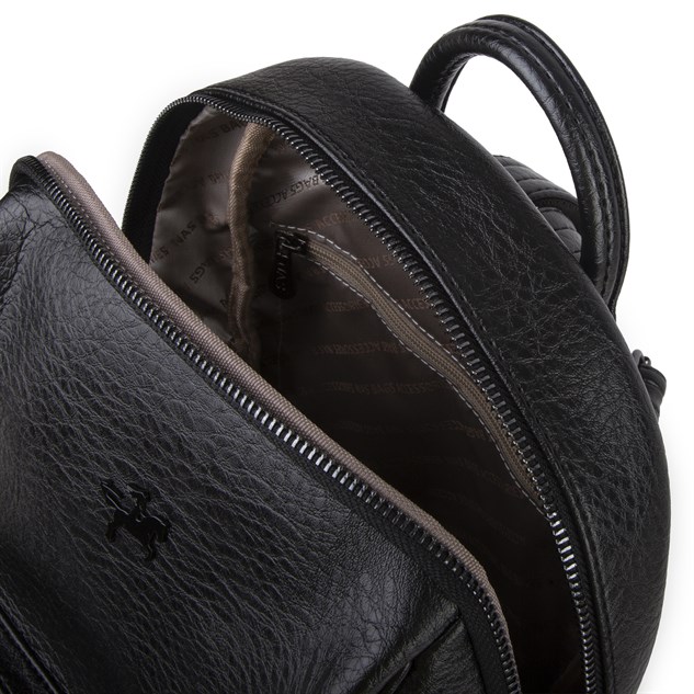 Nas Bag Kadın Çok Cepli Sırt Çantası (en :30cm x boy:34) Siyah Victoria