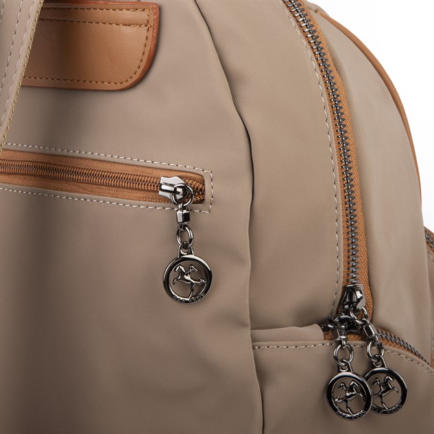Nas Bag Kadın Çok Cepli Sırt Çantası (en :30cm x boy:34) Vizon Taba Buzzy