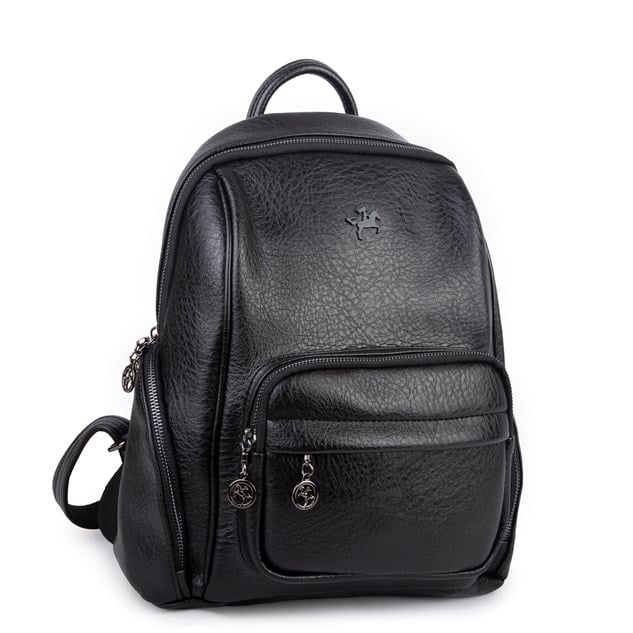 Nas Bag Kadın Çok Cepli Sırt Çantası (en :30cm x boy:34) Siyah Victoria