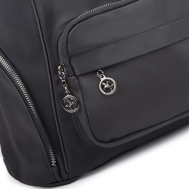 Nas Bag Kadın Çok Cepli Sırt Çantası (en :30cm x boy:34) Siyah Buzzy