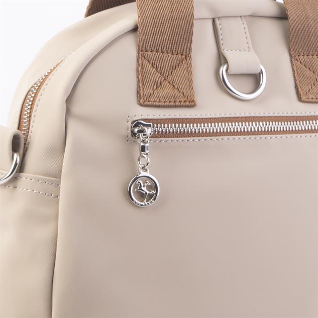 Nas Bag Kadın Çok Gözlü Dönüştürülebilir El Omuz ve Sırt Çantası Kum Taba Buzzy  ( en : 28 cm; boy :25c m)