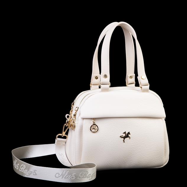 Nas Bag Kadın Çok Gözlü El Omuz ve Çapraz Çantası ( 25x20 cm) Krem  Victoria