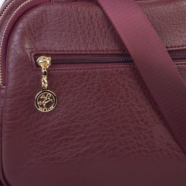 Nas Bag Kadın Çok Gözlü El Omuz ve Çapraz Çantası ( 25x20 cm) Bordo Victoria