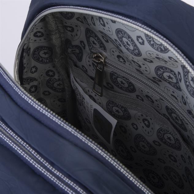 Nas Bag Kadın Çok Gözlü Geniş İç Hacimli Su Geçirmez Sırt Çantası Lacivert