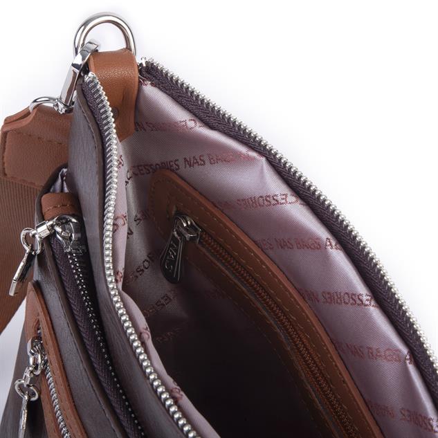 Nas Bag Kadın Çok Gözlü Günlük Çapraz Çanta Kahve  Taba Victoria